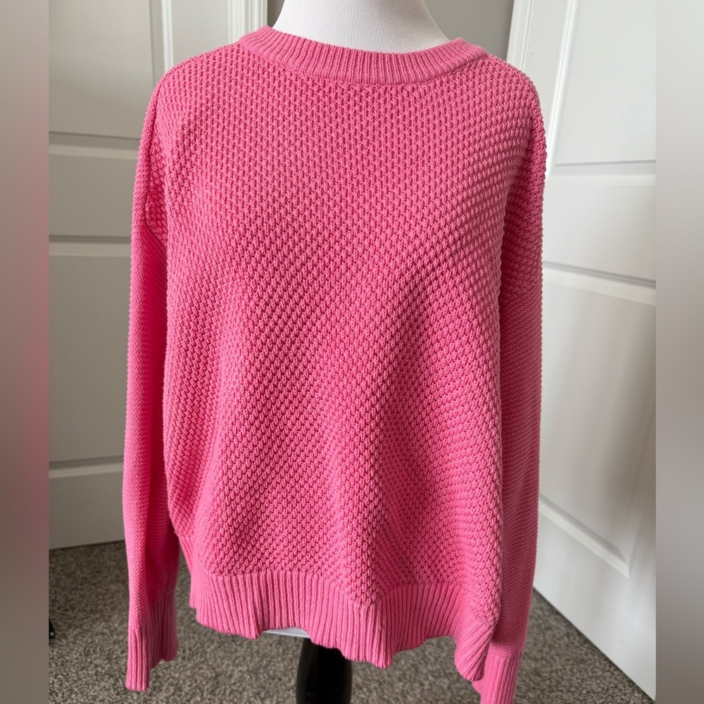 Pink Textured Women's Sweater